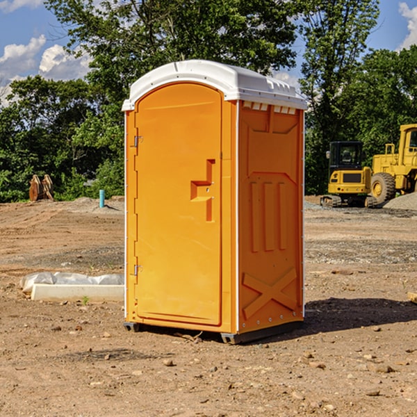 can i customize the exterior of the porta potties with my event logo or branding in South Haven KS